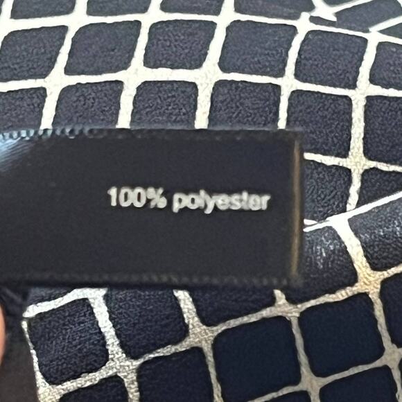 THE LIMITED Crosshatch Print Layered Tunic Blouse in Black White SZ S - Picture 9 of 11